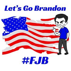 Lets Go Brandon FJB VinDicktive Mens White 100% Poly Short Sleeve T Shirt XL